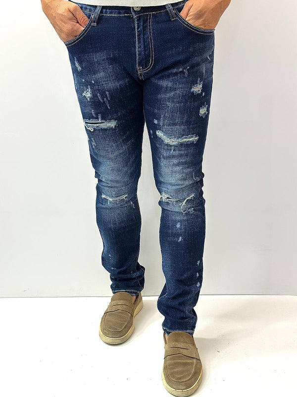 Jeans Alone scuro con strappi
