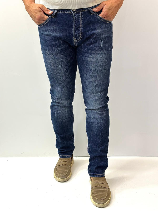 Jeans Irreversible scuro con microrotture