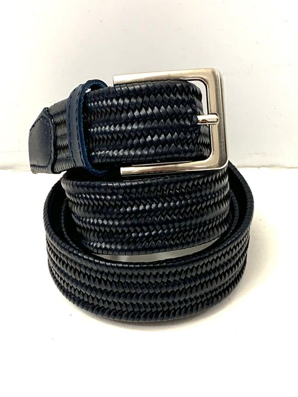 Cinture in vera pelle elasticizzata Nero