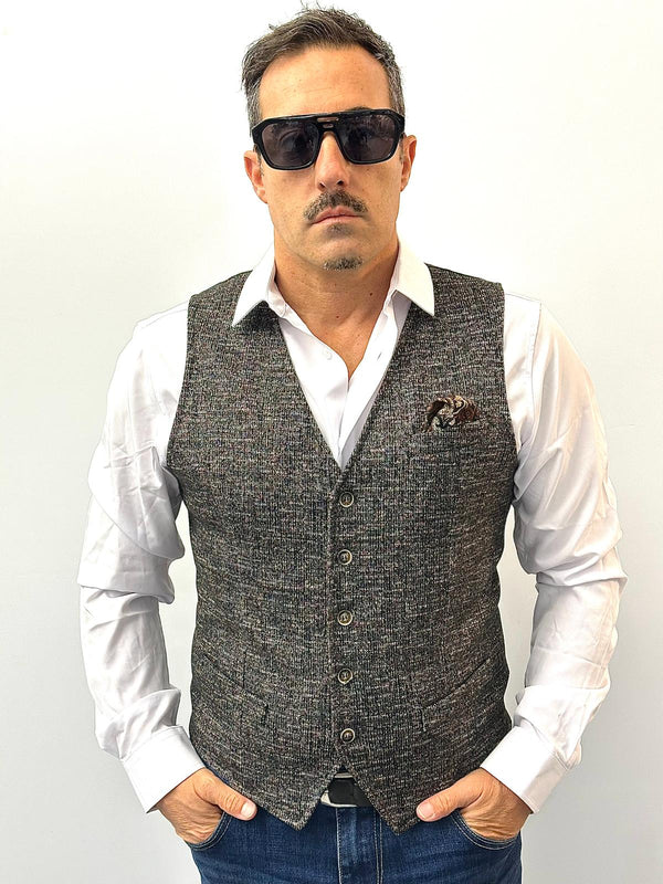 Gilet irreversible melange colorato
