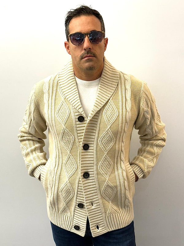 Cardigan spesso Alone misto lana fantasia