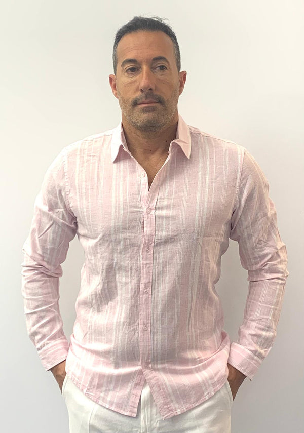 Camicia 2.0 in lino doppia riga